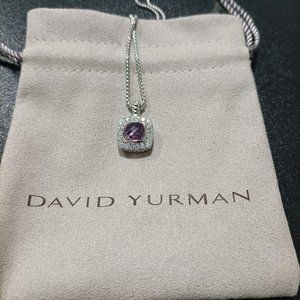 💖David Yurman💖 Petite Albion Pendant Necklace in Sterling Silver with Amethyst